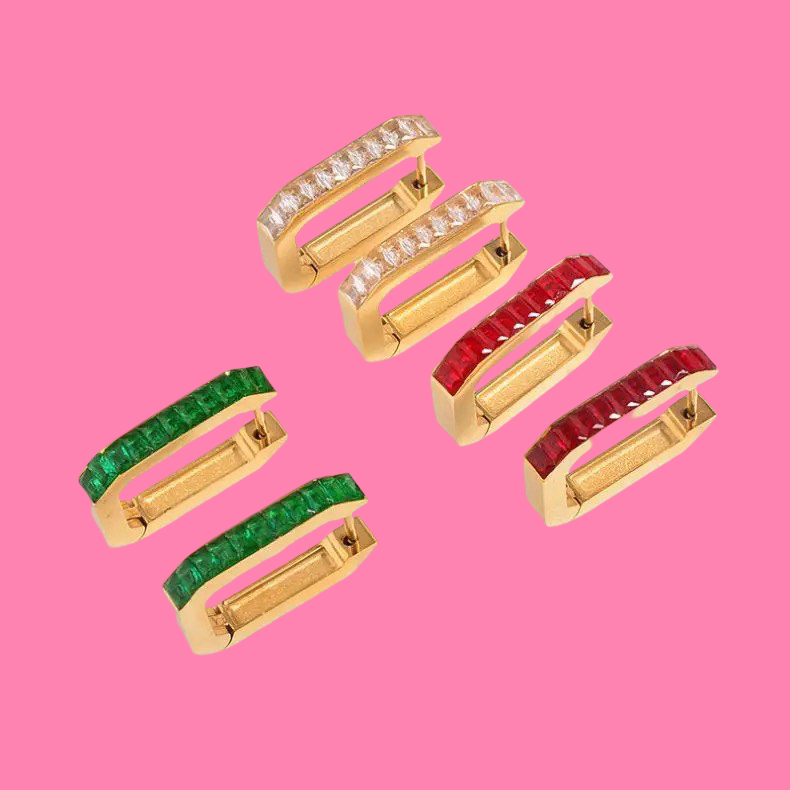 Rectangle diamond hoops (diamond)