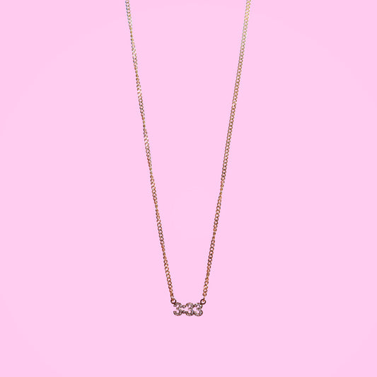3:33 Diamond Mini Necklace (gold)
