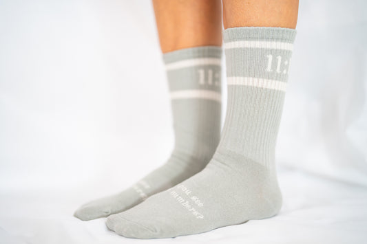 11:11 socks - Grey/White